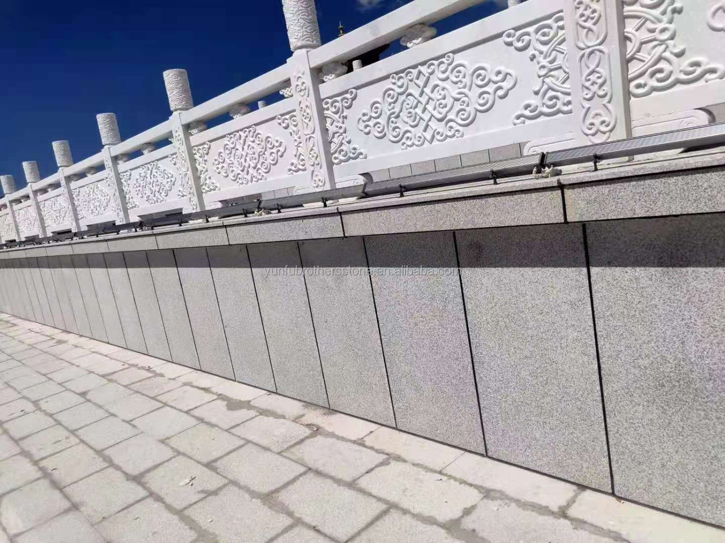 Chinese Granite Luxury Outdoor White Granite Cut-to-Size Flamed Slabs for Floors Stairs