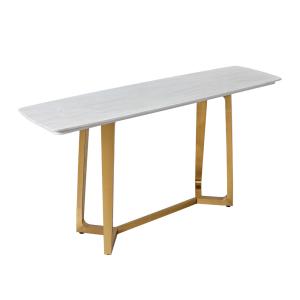 China Rectanagle Stick SS Marble Top Console Table 2.4 Meter Long on sale