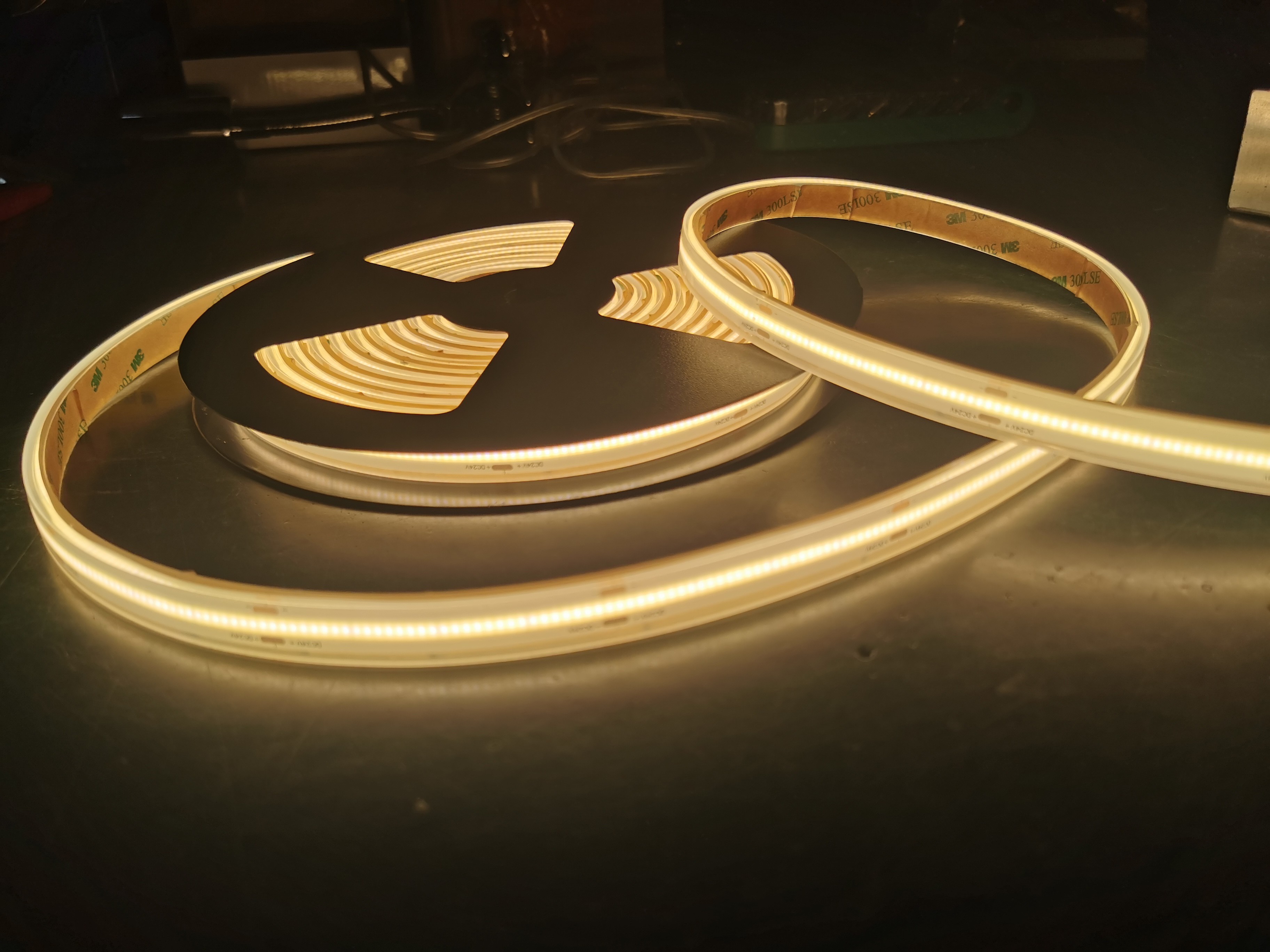 Dimmable 10mm led strips lighting flex 24v dim cob led strip ribbon lights 480 bulbs per meter tape