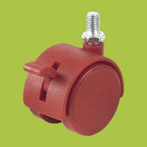 China office chairs casters thread stem red caster with brake wholesale