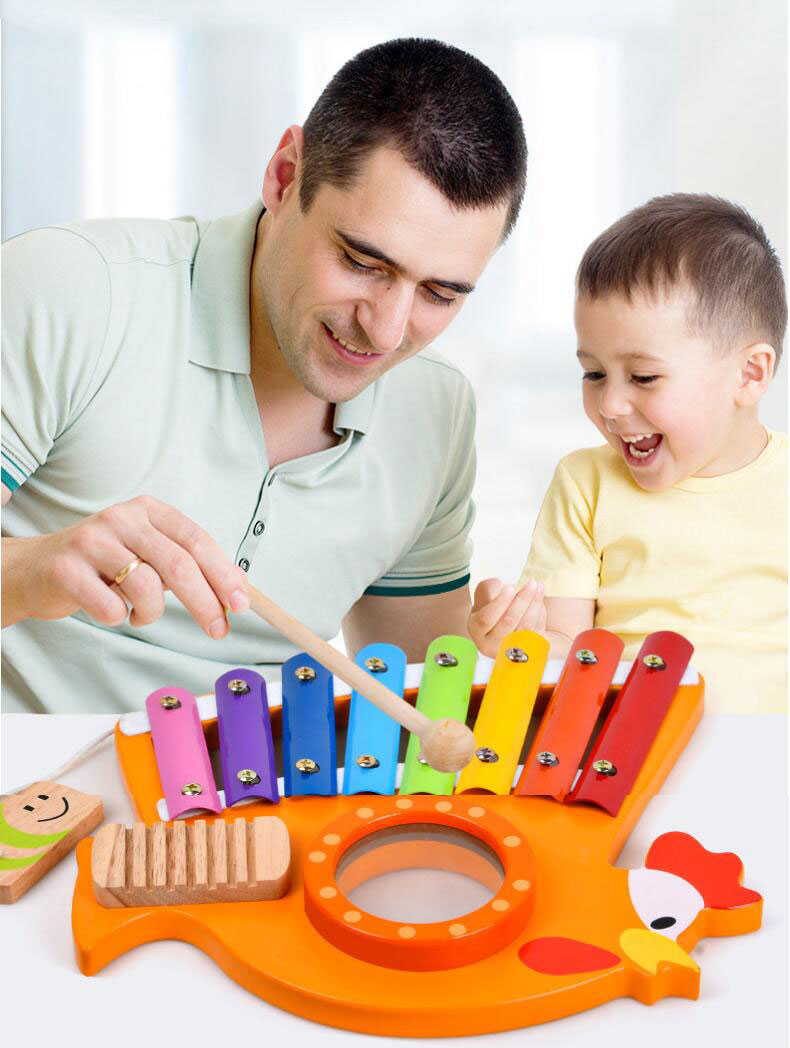 Colorful Knocking Piano Toddler Shape Puzzles for Educational Fun Age Range 2-4 Years