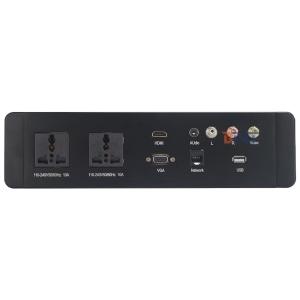 China Brushed Aluminum Hotel Multiple Media wall switches and sockets wholesale