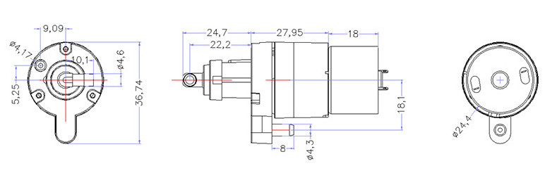 740mA 2.5W Electric Drainage Pump 30psi Self Priming Pump For Air Conditioner