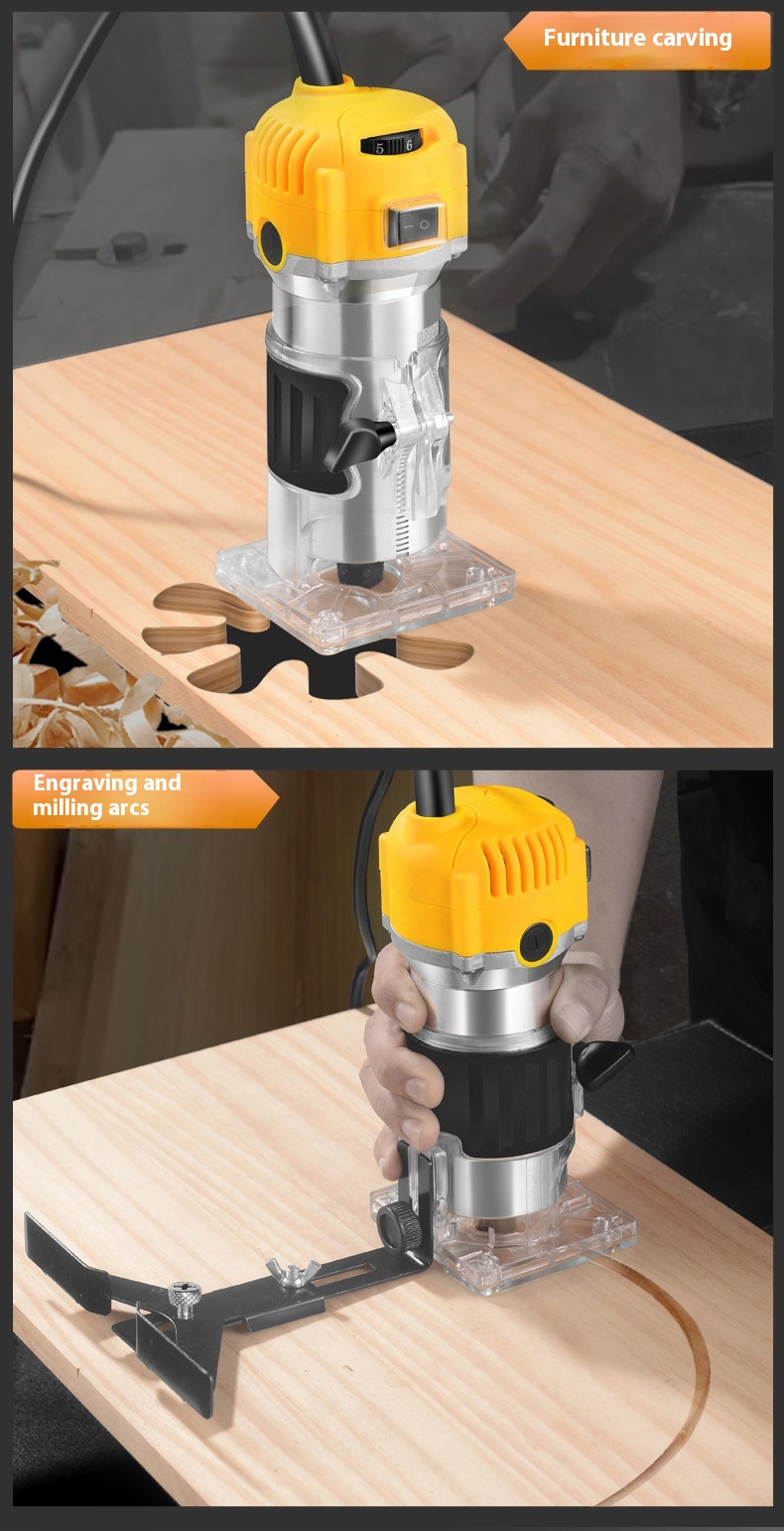 Bobenelectric Trimmingmachine Woodworking Trimming Slotting Machine Engraving Machine Electric 6-speedwoodworkingmilling Machine