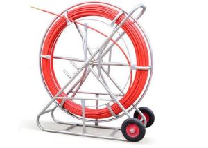 China 11mm Flexible Underground Cable Tools Rubber Wheel Fiberglass Snake Rod wholesale