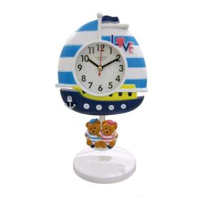 China sailing boat shape table clock for bedroom decoration wholesale
