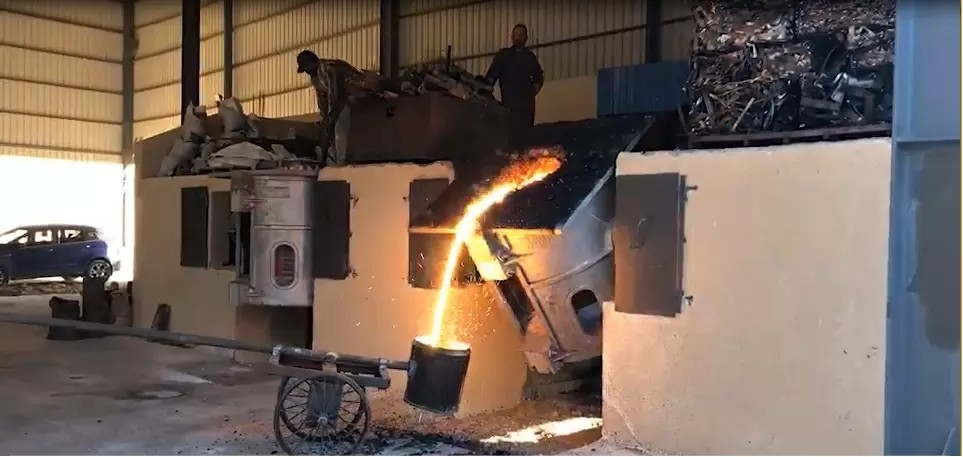 1200C Brass Melting Furnace , 1.5 Ton No Pollution Megatherm Induction Furnace