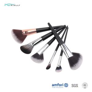 China Private Label OEM Fan Wooden Handle Makeup Brushes wholesale