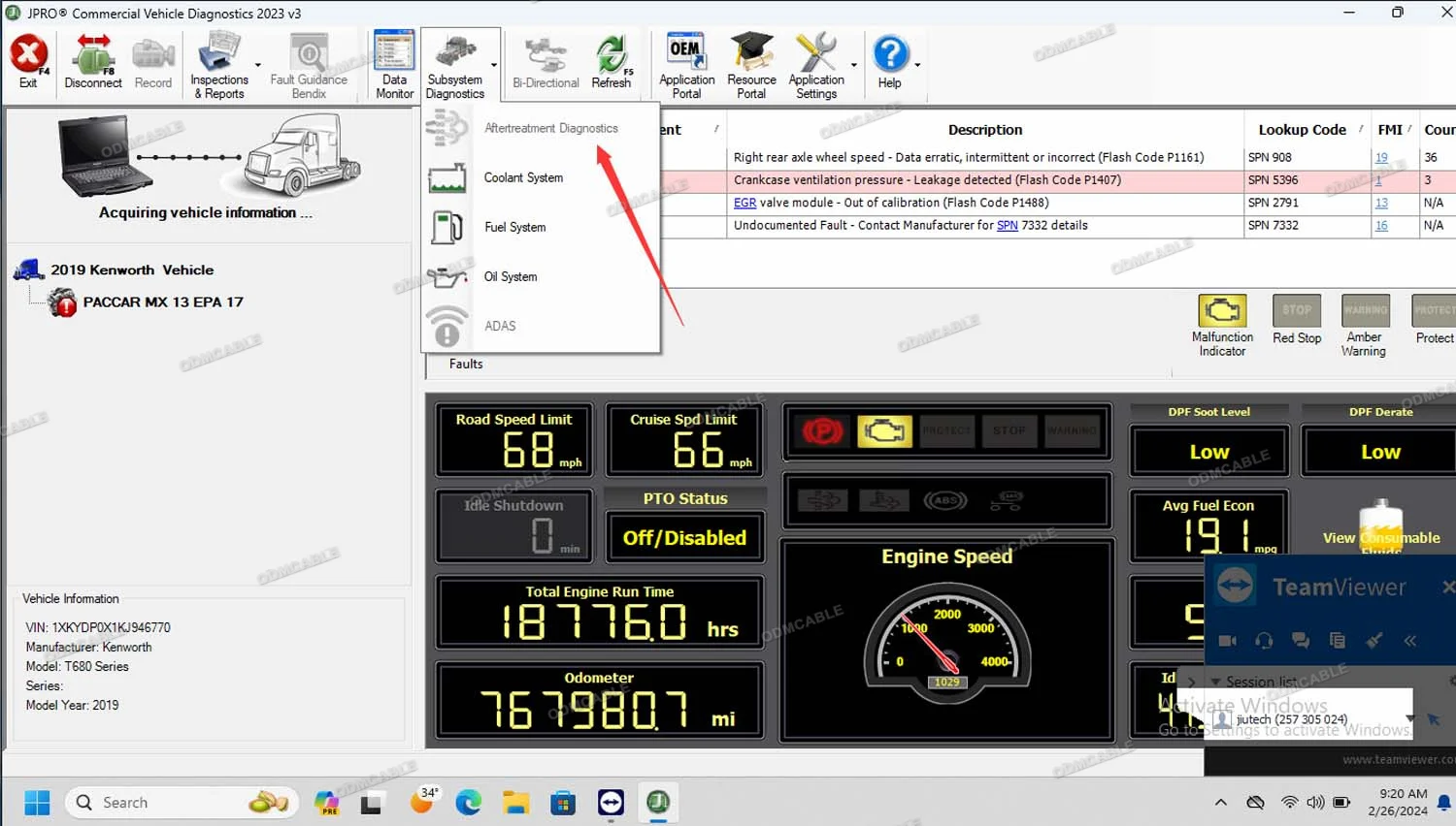 DLA+2.0 Vehicle Interface Diesel New 2024 Software Heavy Duty Truck Scanner Fleet Diagnostic Tool And CF19