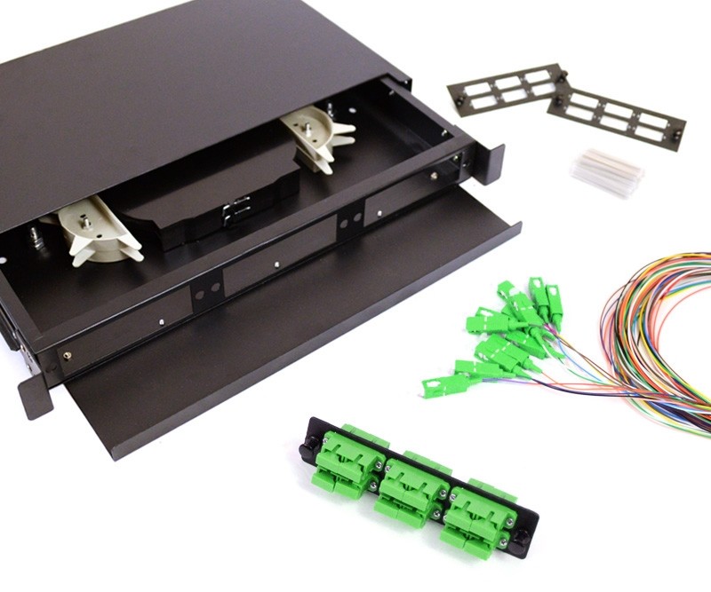 FTTH 12-24 Core SC/FC/ST/LC Rack Mount Splicing Fiber Optic Patch Panel