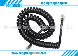 China Good Price Crystal Plug Mounted Spiral Power Cord wholesale