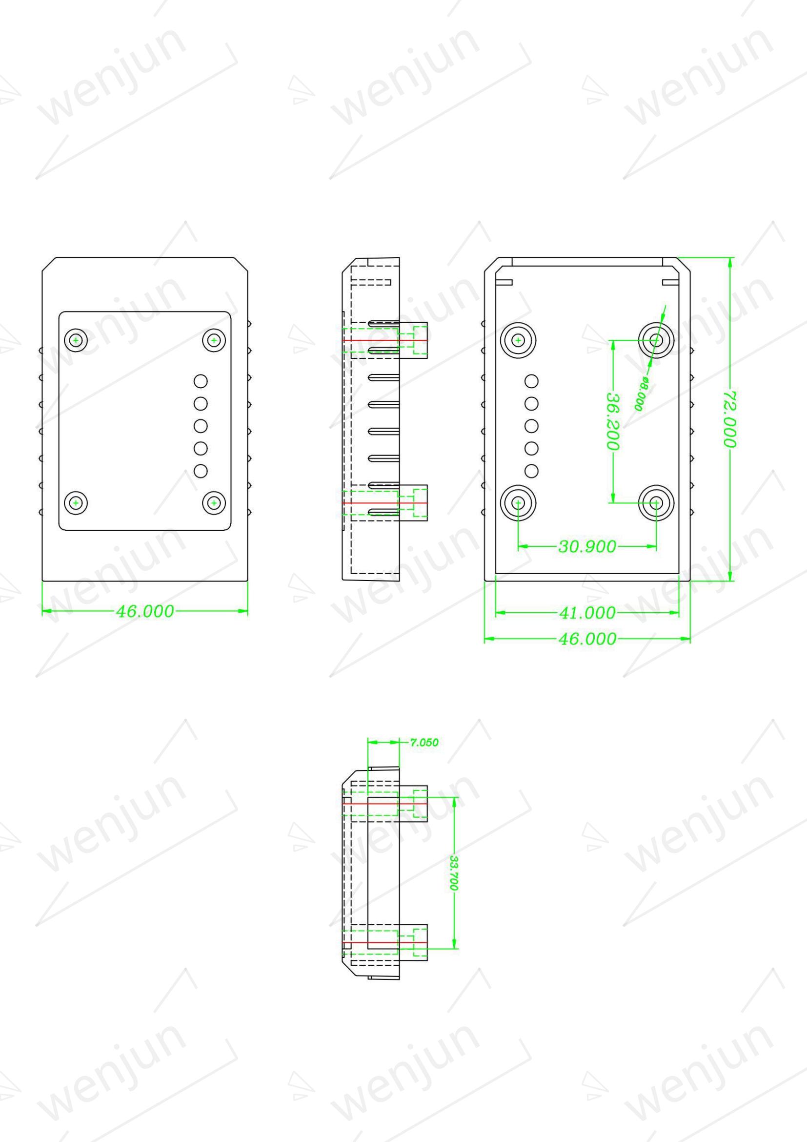 Female 16 Pin OBD Plug Adapter , Bent Pin OBD2 Motorcycle Adapter