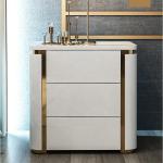 Solid Wood Light Luxury Hotel Bedside Table