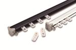 Dark Blue Silent 6mm Height Aluminum Curtain Track Ceiling Mount