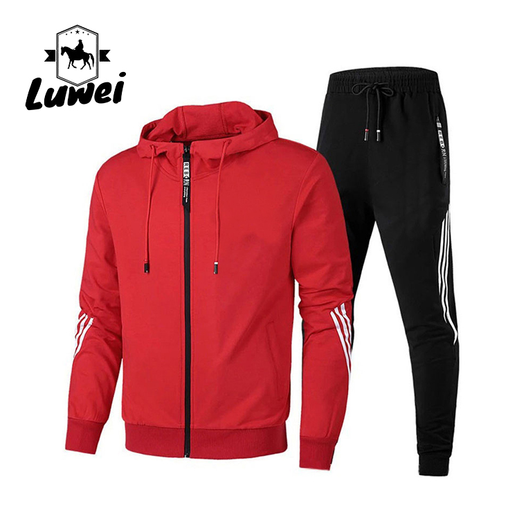 Plus Size Men Sportswear Set Autumn Athletic Wear Zipper Tracksuits