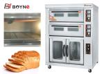 Commercial Bakery Kitchen Equipment Stainless Steel Two Deck Four Trays Gas Oven