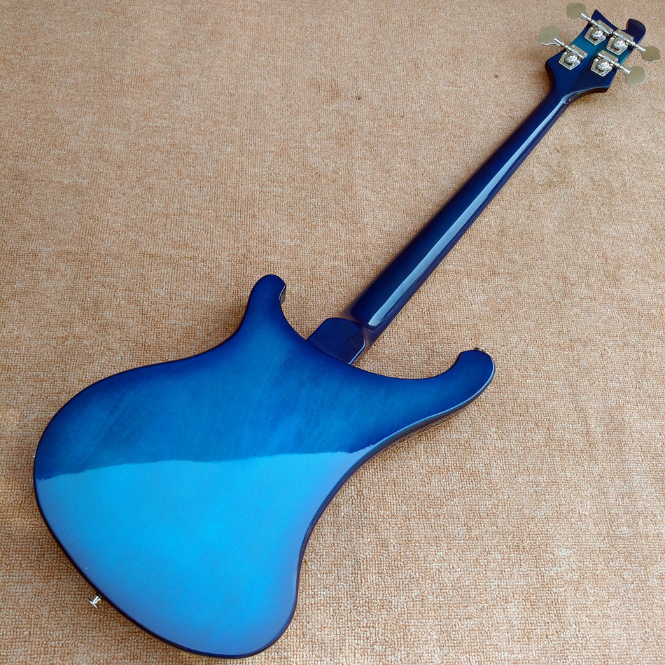 2017 Best Bass Top quality Rick 4003 model Ricken 4 strings Electric Bass guitar in blue color, Chrome hardware, Free sh