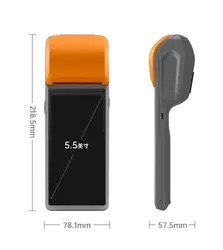 5.5'' HD Screen Android 11/4G Handheld POS Terminal 1 8G With Built-in 58mm Thermal Printer