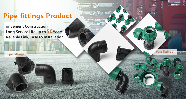 HDPE Straight Connector 4 Inches 25mm Butt Welding Socket Welding Pn16 HDPE Pipe Fittings