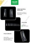 Salon beauty false eagle month square nail tips French manufacture acrylic extra