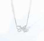 0.16ct 18K Gold Diamond Necklace 2.2g 45cm White Gold Chain