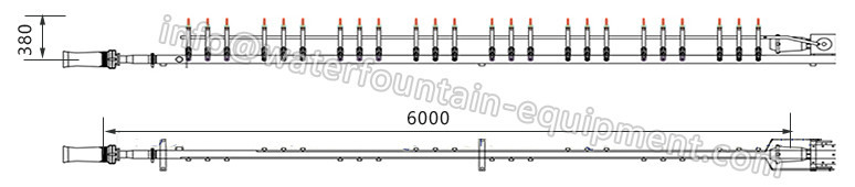 Swing Spray Music Water Fountain With RGB LED Lights Outdoor 6000mm Long