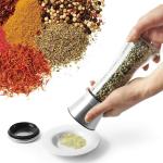 Manual 192mm 277g 180ml Stainless Steel Salt Grinder
