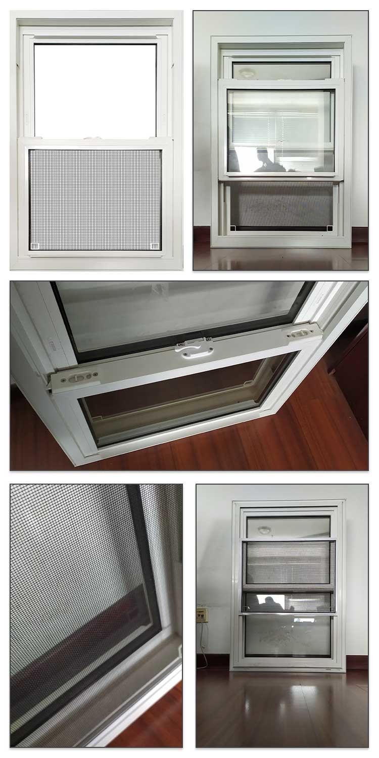Modern UPVC Vinyl Double Hung Windows Soundproof Sash And Casement Windows
