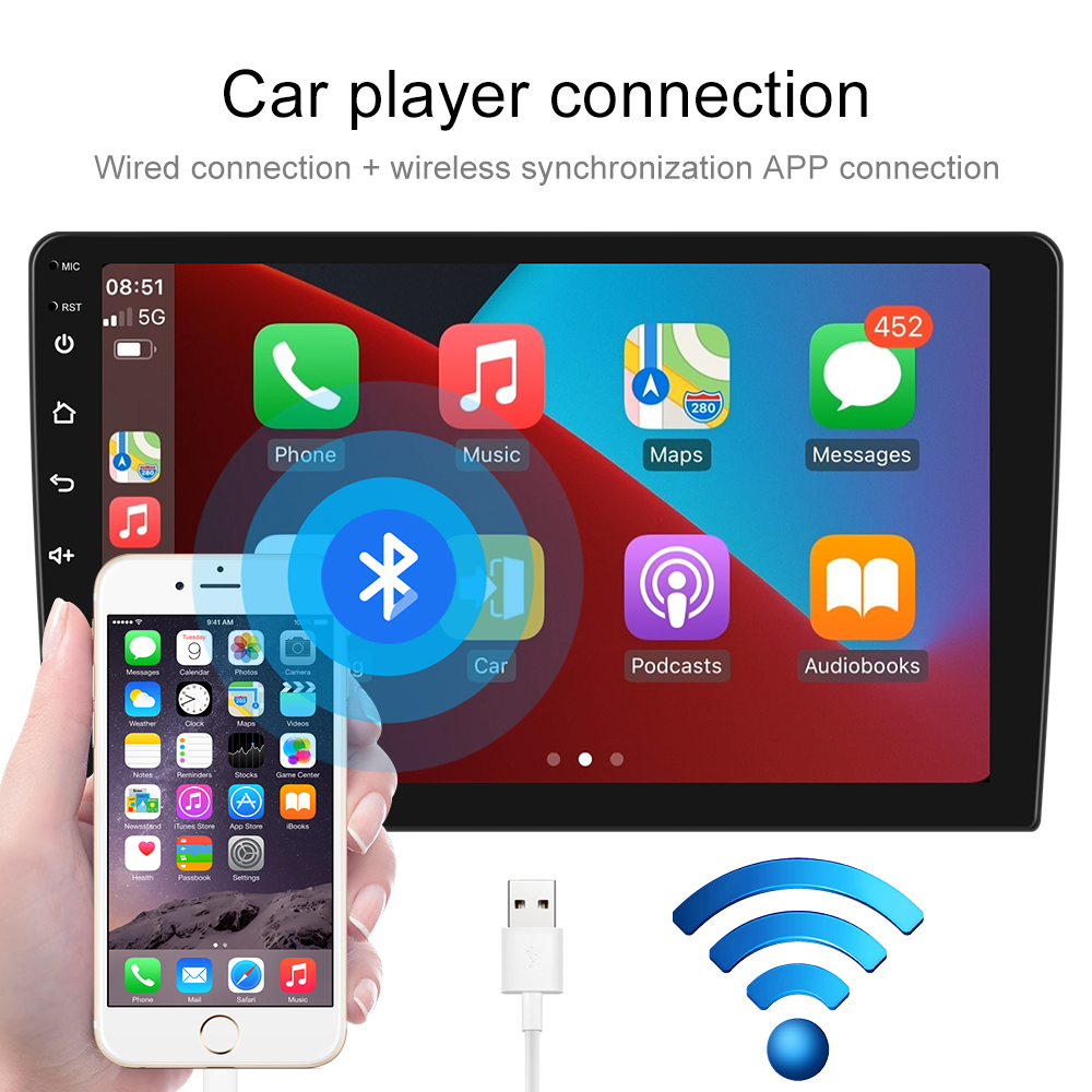 Backup Camera Universal Double Din 2 32GB Car Radio 7 9 10 Inch Android MP5 Player