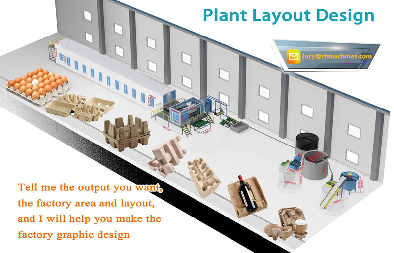 Fully Automated Egg Carton Making Equipment Machine High Efficiency Tray type