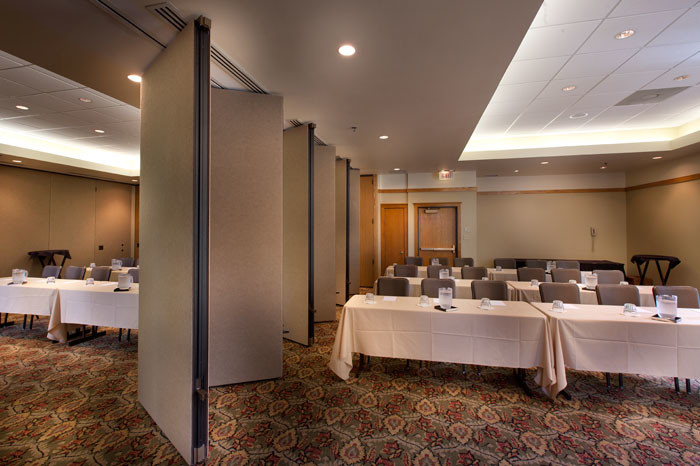 Movable Wooden Partition Room Divider Sliding Office Partition System For Space Division
