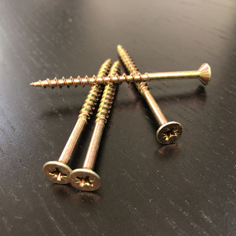 DIN7505 Zinc Plated Wood Deck Screws Countersunk Head Steel M4.0 x 75MM