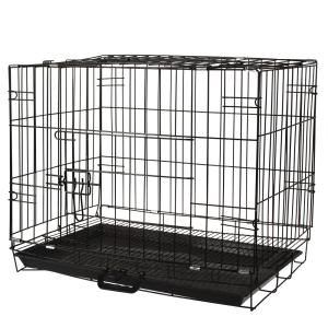 China Foldable Stainless Steel 60x41x49cm Foldable Pet Cages wholesale