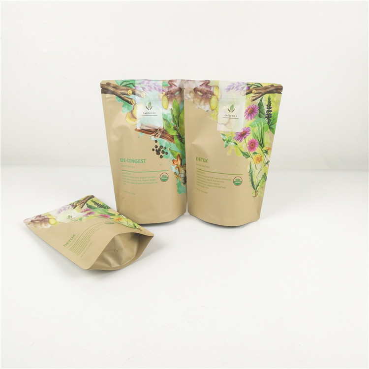 Digital Printed Hot Cocoa Powder Packaging Bag Coffee Powder Plastic Pouches With Resealable Zip Lock