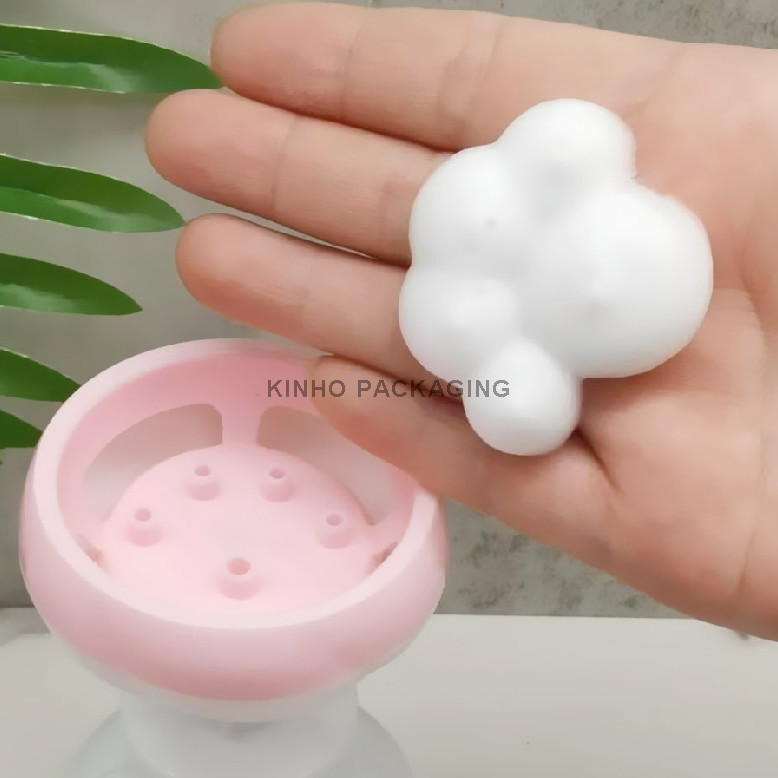Pink Blue Cat Paw Foam Pump Hand Pressure Spring Outside For Kids Saniti