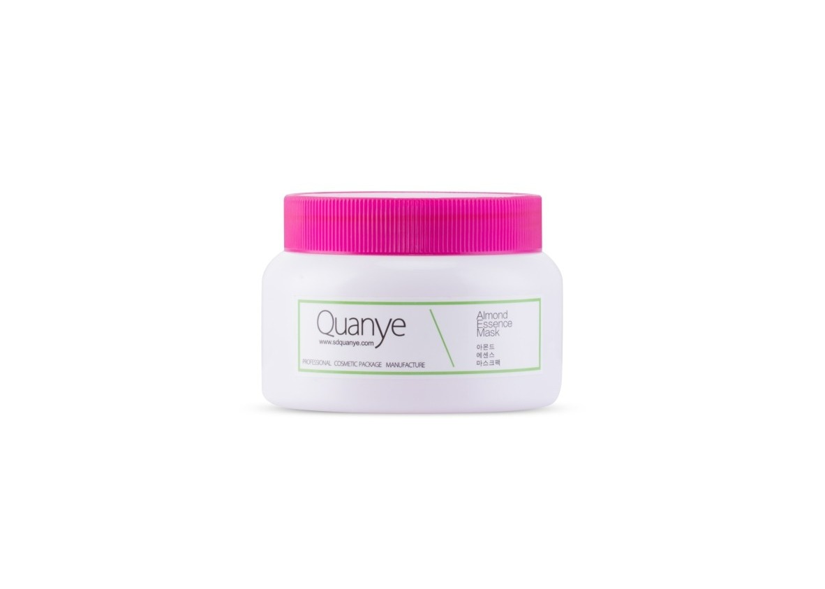 Frosted Printing Face Cream Plastic Jar With High Cap White Body 200ml 250ml
