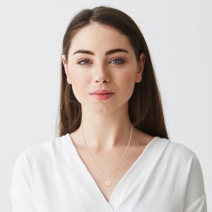 18K Gold ‘B’ Pendant Necklace