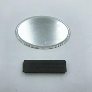 China OEM Oval Decorative Metal N35 Magnetic Name Badge wholesale