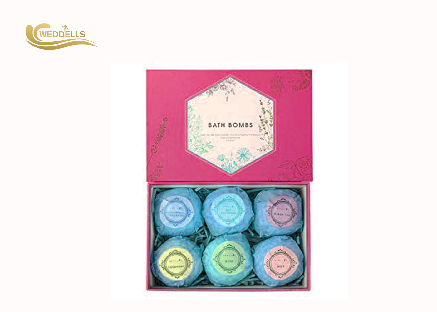 Professional Bath Bomb Gift Sets 6 Pcs Flavour Custom With Packaging Gift Boxes