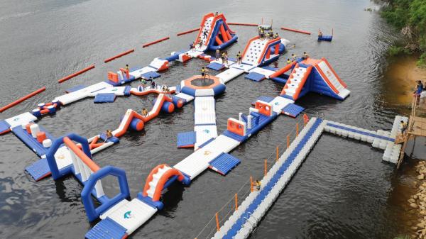 Cambodia Water Games Inflatable Water Park Equipment For Kids and Adults