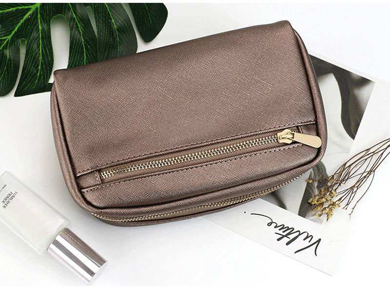 Multifunctional Waterproof L20cm PU Cosmetic Bag