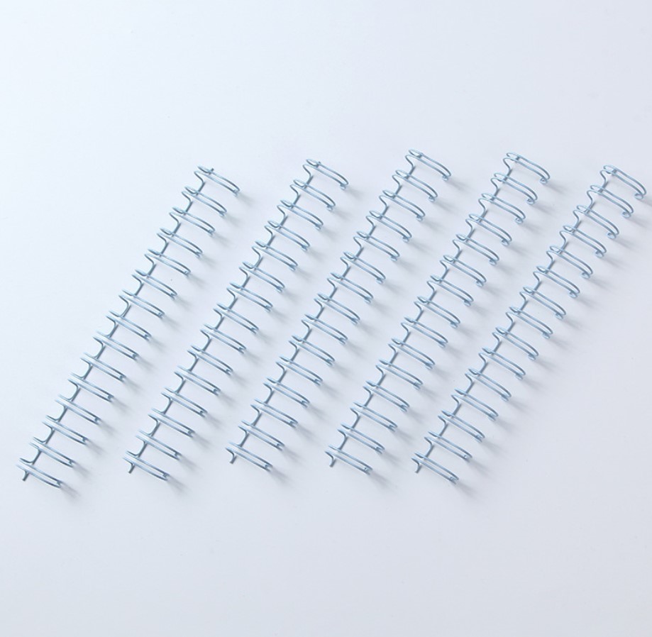 Book Binding 1/2'' Metal Spiral Wire , 23 Loops Double Wire Ring