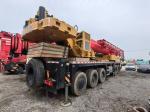 SA Ny Truck Crane 100ton STC1000C7 with 17.5m Jib Length Yellow and Red