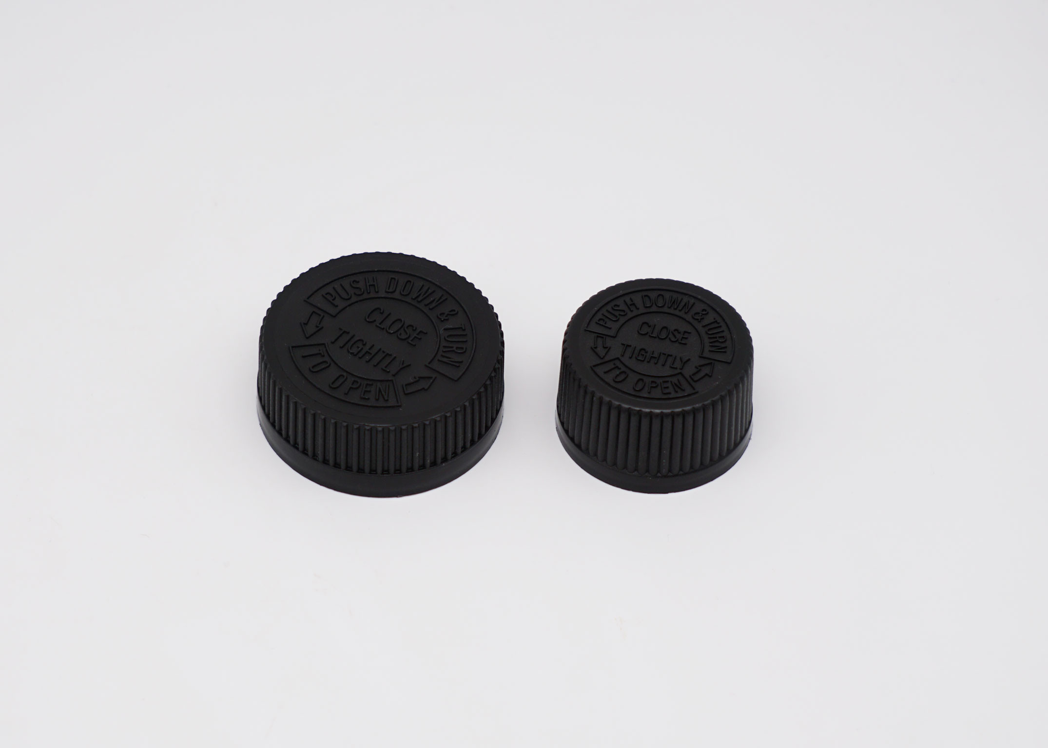 24mm PP Pressure Child Proof Bottle Caps Ribbed Surface Design