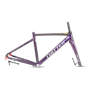 China 700C Thru Axle Alloy Gravel Bike Frameset Red With Disc Brake wholesale