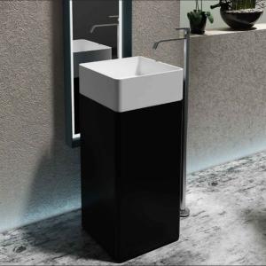 China High Gloss Freestanding Vanity Basin Non Porous Home Hotel Use wholesale