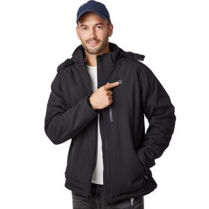 China Man Snow Electronic Heating Hooded Children Battery Powered Electric Jacket wholesale
