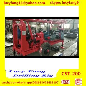 China China Popular Good Quality Trailer Mounted Mobile CST-200 Rotary Water Well Drilling Rig For 200 m Depth wholesale