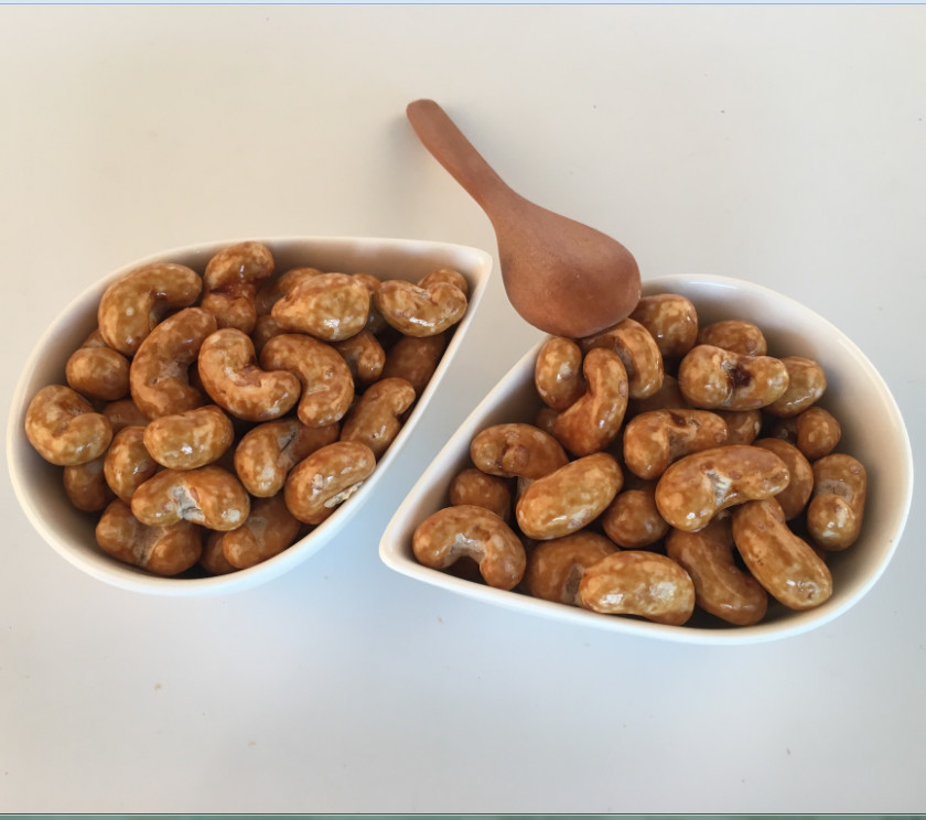 Kosher/Halal Certified Soy Sauce Coated Roasted Cashew Nut Snacks Healthy Food with Crispy and Crunchy Taste