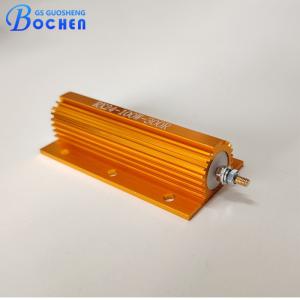 China BOCHEN RX24 25W 50W 100W Golden Aluminum Housed Wirewound Resistors Transducer Braking Resistor wholesale